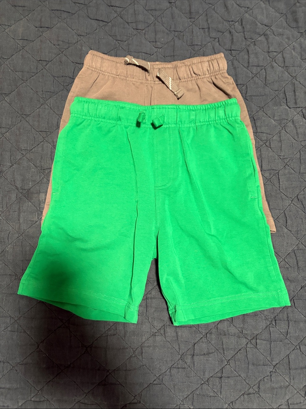 Tommy Bahama Kids Drawstring Shorts in Bright Green and Grey